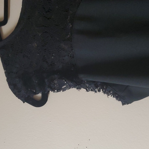 Black Short Sleeve With Lace - Picture 2 of 5